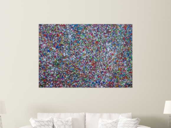 Abstraktes Acrylbild Splash Art expressionistisch Action painting zeitgenössisch auf Leinwand