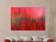 Modernes Acrylbild minimalistisch in rot abstrakt