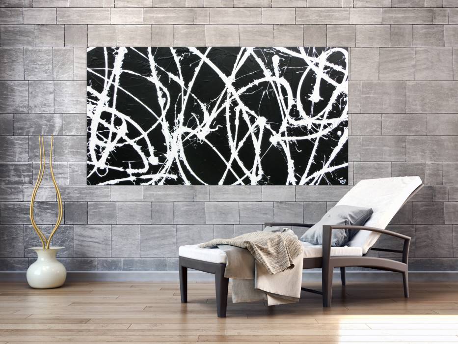 Acrylbilder Schwarz Weiß Abstrakt: Unleash Your Inner Artist with Black and White Abstract Art!