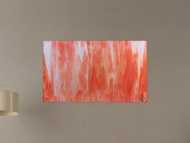 Modernes Acrylbild abstrakt in peach und Lachsfarben