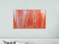 Modernes Acrylbild abstrakt in peach und Lachsfarben