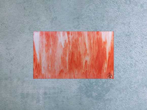 Modernes Acrylbild abstrakt in peach und Lachsfarben