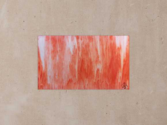 Modernes Acrylbild abstrakt in peach und Lachsfarben