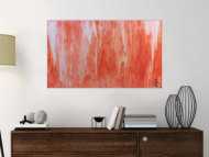 Modernes Acrylbild abstrakt in peach und Lachsfarben