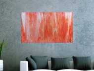 Modernes Acrylbild abstrakt in peach und Lachsfarben