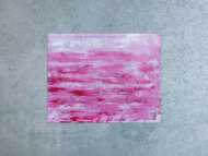 Abstraktes Acrylbild in rosa und weiß mit hellen Farben