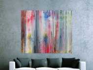 Abstraktes Acrylbild modern schlicht helle Farben