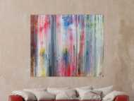 Abstraktes Acrylbild modern schlicht helle Farben