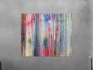 Abstraktes Acrylbild modern schlicht helle Farben