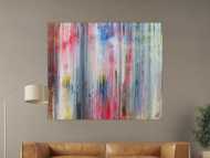 Abstraktes Acrylbild modern schlicht helle Farben