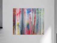 Abstraktes Acrylbild modern schlicht helle Farben